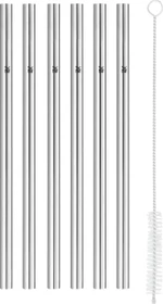 WMF Baric Trinkhalm-Set Cromargan, 6-tlg. inkl Reinigungsbürste