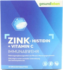 Gehe Gesund Leben Zink + Histidin + Vitamin C Brausetabletten, 30 Stück (3x 10 Stück)