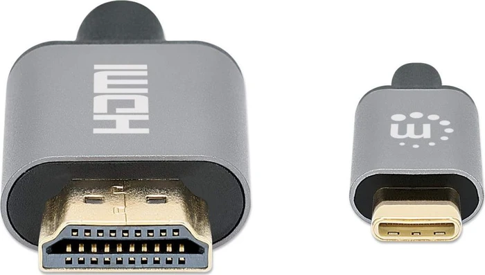 Manhattan USB-C 3.1 [Stecker] auf HDMI [Stecker] 4K 60Hz Adapterkabel schwarz, 1m