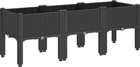 vidaXL Pflanzkasten 120x42cm schwarz