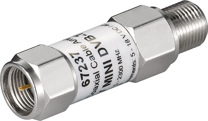 Wentronic Goobay Mini Koaxialkabel-Verstärker 18dB (DVB-T/SAT)