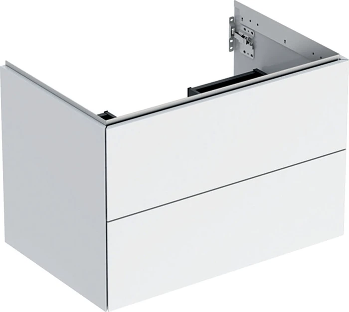 Geberit ONE Unterschrank für Waschtisch, mit zwei Schubladen, 75cm, weiß/lackiert hochglanz