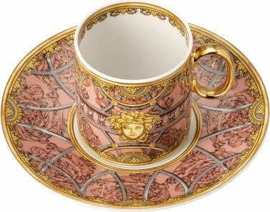 Rosenthal Versace La Scala del Palazzo Espressotassen-Set 100ml rosa, 2-tlg. (19335-403665-14715)