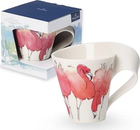 Villeroy & Boch NewWave Caffè Rosa Flamingo Becher mit Henkel inkl. Geschenkkarton 300ml
