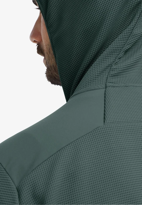 Jack Wolfskin Ridge Hike Hooded Fz Jacke sago palm (Herren)