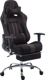 CLP Racing Limit V2 Stoff Gamingstuhl mit Fußstütze, schwarz/braun