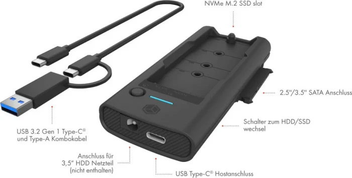 RaidSonic Icy Box IB-180MS-C31, USB-C 3.1