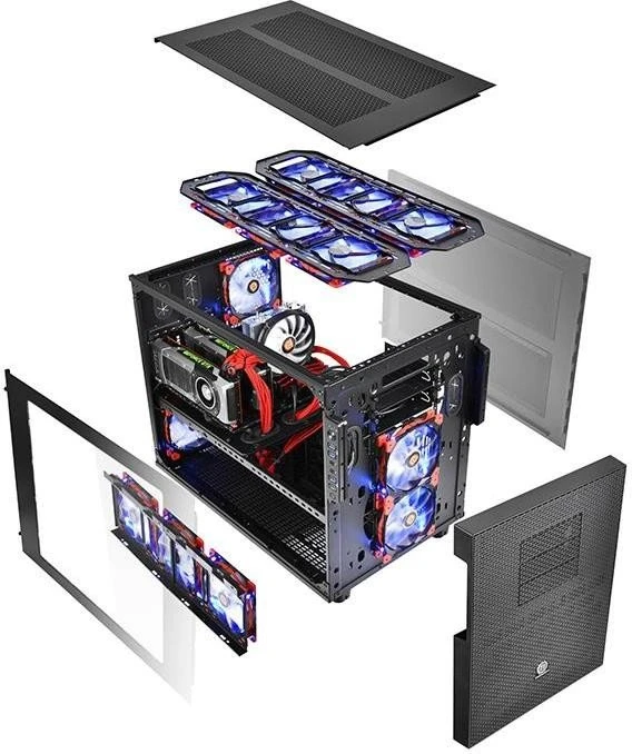 Thermaltake Core X9 schwarz, Acrylfenster
