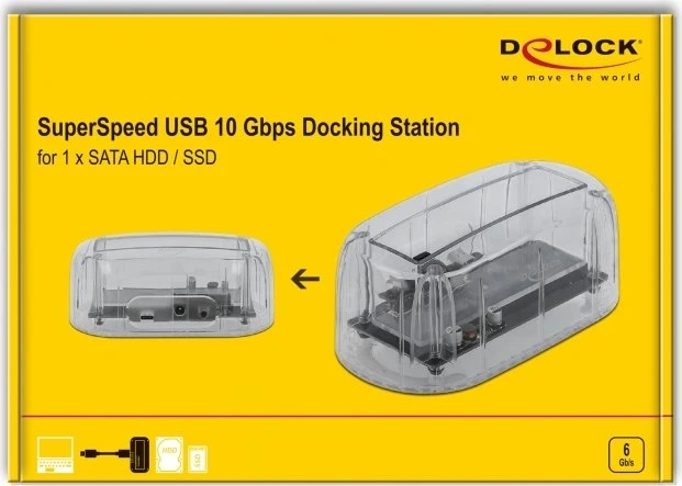 DeLOCK Dockingstation SATA 6Gb/s, USB-C 3.0