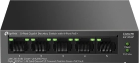 TP-Link LS100 LiteWave Desktop Gigabit Switch, 5x RJ-45, 65W PoE+ (LS105GP)