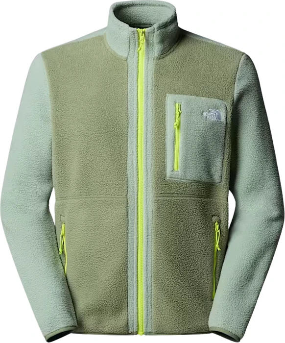The North Face Yumiori Fleece Full Zip Jacke bark mist/slate moss/fizz lime (Herren)