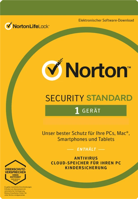 NortonLifeLock Norton Security Standard, 1 User, 3 Jahre, ESD (deutsch) (Multi-Device)