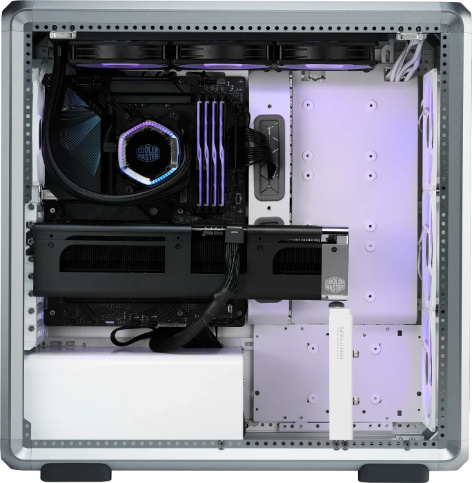 Cooler Master MasterFrame 600, silber, Glasfenster