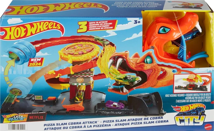 Mattel Hot Wheels City Pizza Slam Cobra Attack Playset