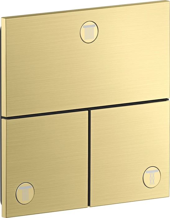 Hansgrohe Axor ShowerSelect ID eckig Kontrollfeld Ventil für 3 Verbraucher brushed brass
