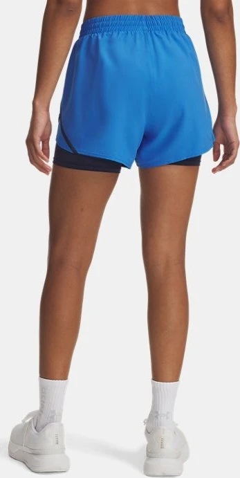 Under Armour Fly By 2-in-1 Laufhose kurz blue atlantis/washed navy/reflective (Damen)