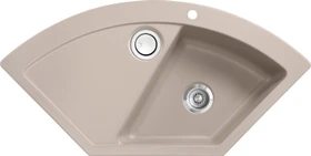 systemceram Mera Eck F Einbau Becken rechts fango