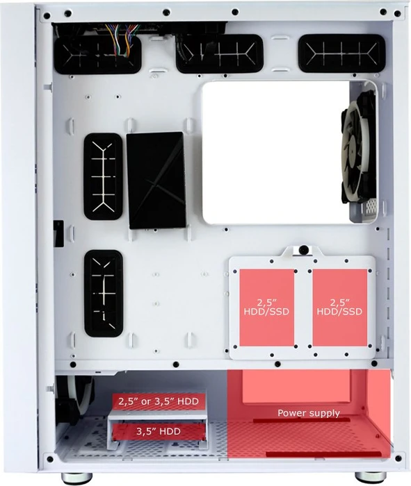 LC-Power Gaming 802W White_Wanderer_X, weiß, Glasfenster