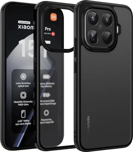 Zhmecocase Hülle für Xiaomi 15T Pro transparent/schwarz