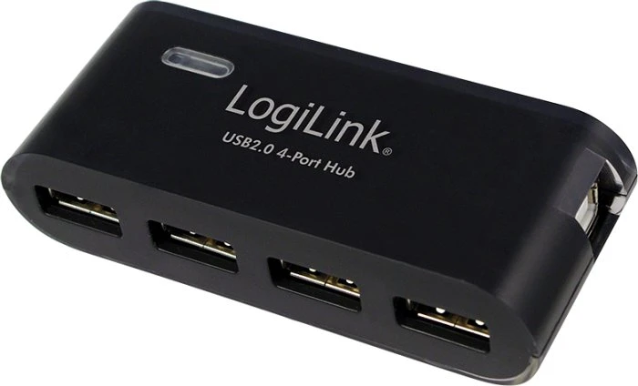 LogiLink schwarz USB-Hub, 4x USB-A 2.0, USB-B 2.0 [Buchse]