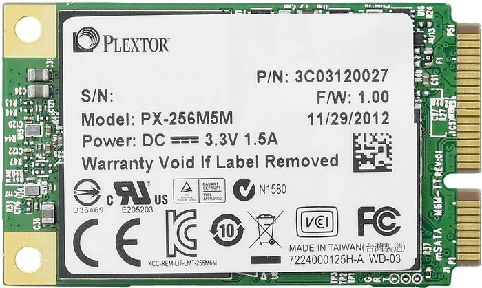 Plextor M5M 256GB, MO-300 / mSATA 6Gb/s