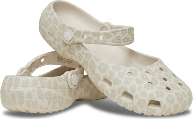 Crocs Classic Animal Ballet almond tint/leopard (Damen)