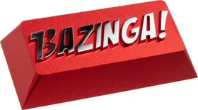 Zomoplus Keycap BAZINGA!, Aluminium, rot/silber, 1 Taste, ANSI-US