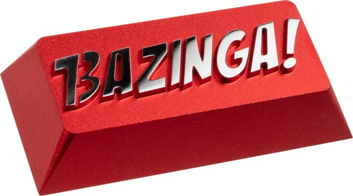 Zomoplus Keycap BAZINGA!, Aluminium, rot/silber, 1 Taste, ANSI-US