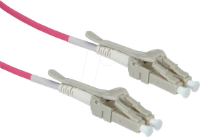 Roline / Secomp Low-Loss LS0H LWL Duplex Kabel, OM4, 2x LC Stecker/2x LC Stecker, 2m, violett