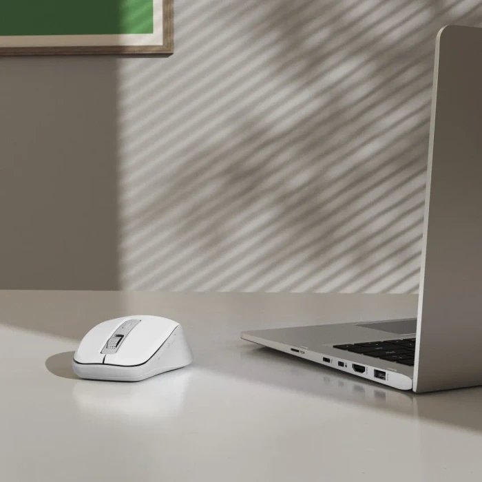 Hama WM-450 Silent Wireless Multi-Device Mouse weiß/grau, USB/Bluetooth