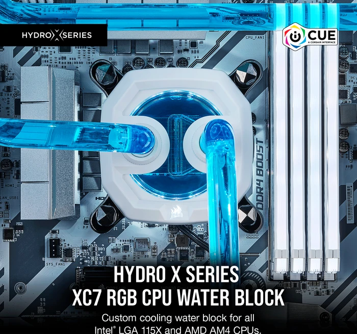 Corsair Hydro X Series XC7 RGB - 2019, weiß, 115X/AM4