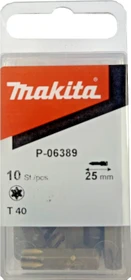 Makita Torx Bit 1/4", T40x25mm, 10 Stück