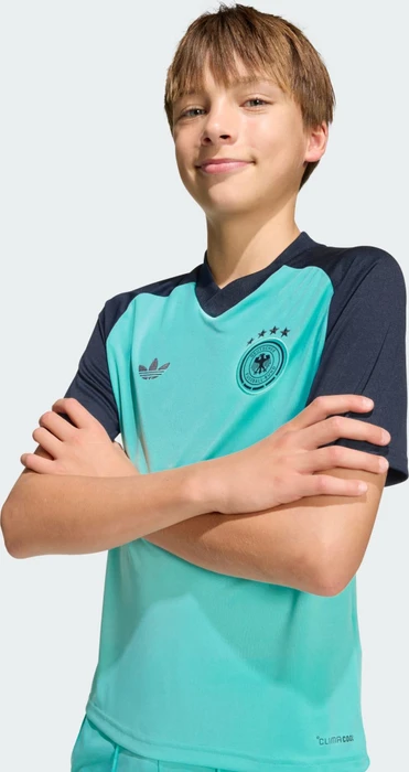 adidas FIFA WM 2026 Deutschland Auswärts Aufwärmtrikot kurzarm flash aqua (Junior)