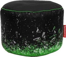 Gamewarez Gaming Sitzhocker Station Classic Toxic, schwarz/grün