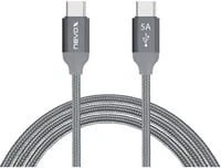 Nevox USB-C/USB-C 2.0 Cable 100W Emark IC 1.0m silber