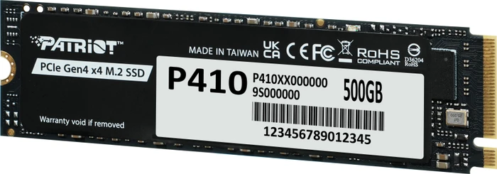 Patriot P410 500GB, M.2 2280 / M-Key / PCIe 4.0 x4