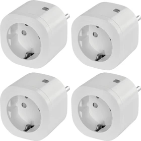 Netatmo Omajin Smart Plug Zwischenstecker, 3680W, Typ F, Smart-Steckdose, 4er-Pack (OBU-4SP-SK-01)
