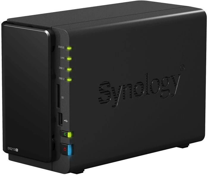 Synology DiskStation DS213+, 512MB RAM, 1x RJ-45 1000Base-T, 2x USB-A 3.0