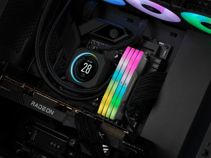 Corsair Vengeance RGB grau UDIMM 32GB Kit, DDR5-6000, CL36-44-44-96