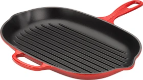 Le Creuset Signature Gusseisen Grillpfanne oval 32cm kirschrot