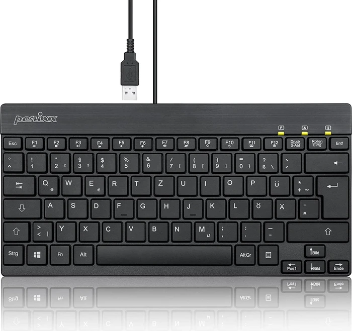 Perixx Periboard-426 Mini, schwarz, USB, DE
