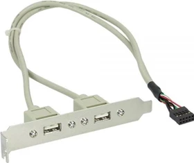 InLine Slotblende, 2x USB-A 2.0