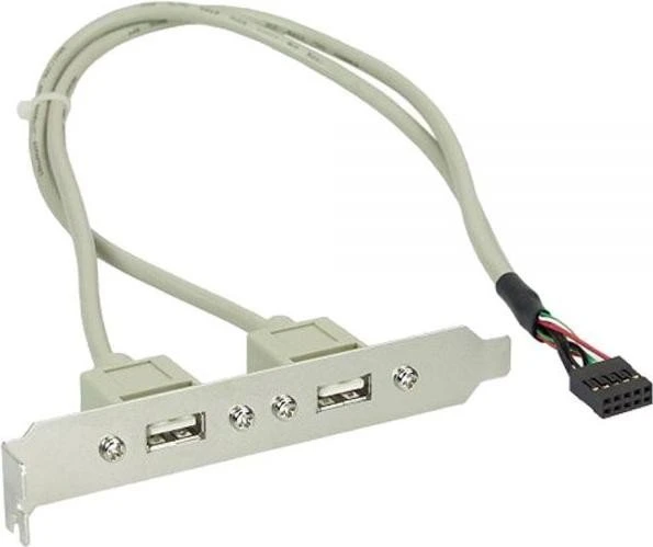 InLine Slotblende, 2x USB-A 2.0