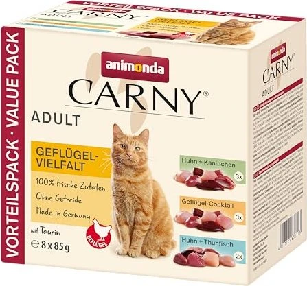 animonda Carny Adult Geflügel-Vielfalt, 680g (8x 85g)