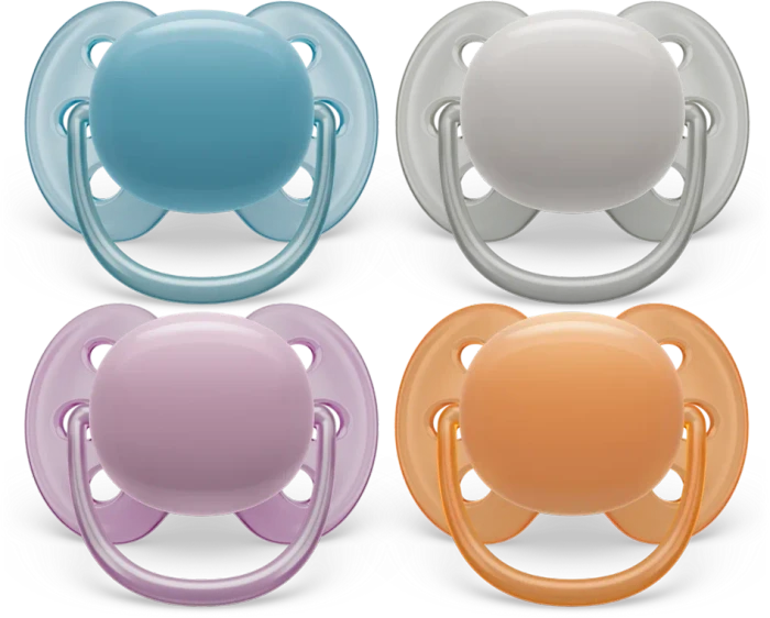 Philips Avent SCF091/34 ultra soft Beruhigungsschnuller, 6-18M, Silikon, mehrfarbig, 4 Stück