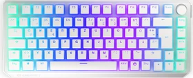 Endorfy Thock 75% Wireless Pudding, Onyx White, PBT, LEDs RGB, hot-swap, Kailh Box BLACK, USB/Bluetooth, DE