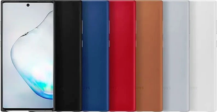 Samsung Leather Cover für Galaxy Note 10+ rot