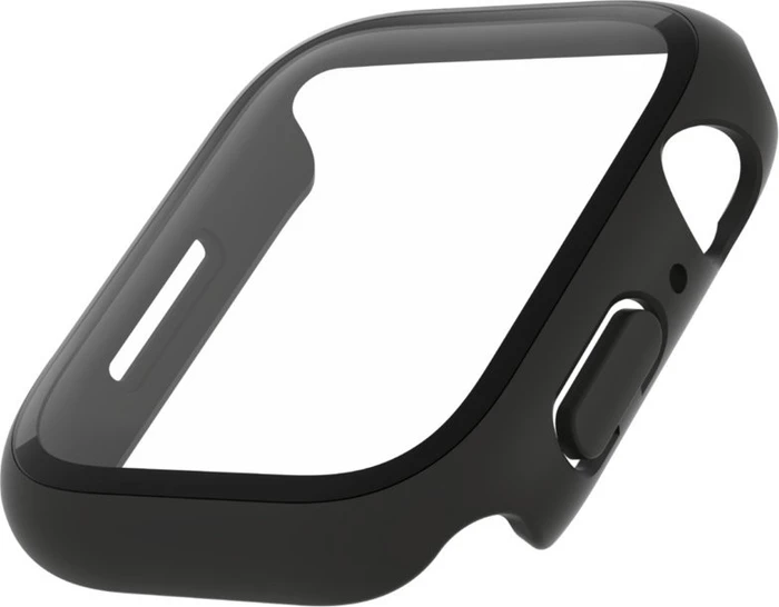 Belkin ScreenForce antimikrobieller TemperedCurve 2-in-1-Displayschutz mit Schutzrand für Apple Watch (44mm/45mm) schwarz