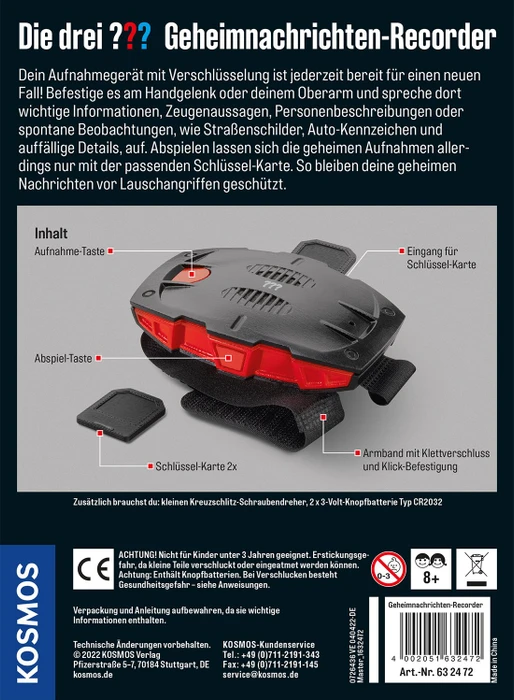 Kosmos Die drei ??? Geheimnachrichten-Recorder