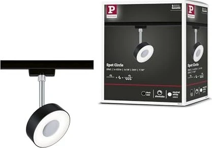 Paulmann URail Circle Schienensystem LED Spot 5W schwarz matt, 1 Stück